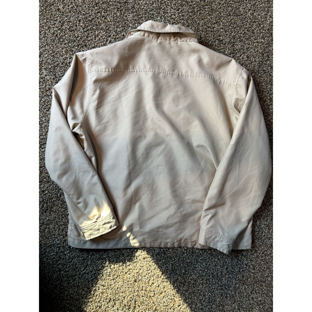 Pierre Cardin Mens Tan Full Zip Harrington Windbreaker Jacket Tan XL - Picture 6 of 6